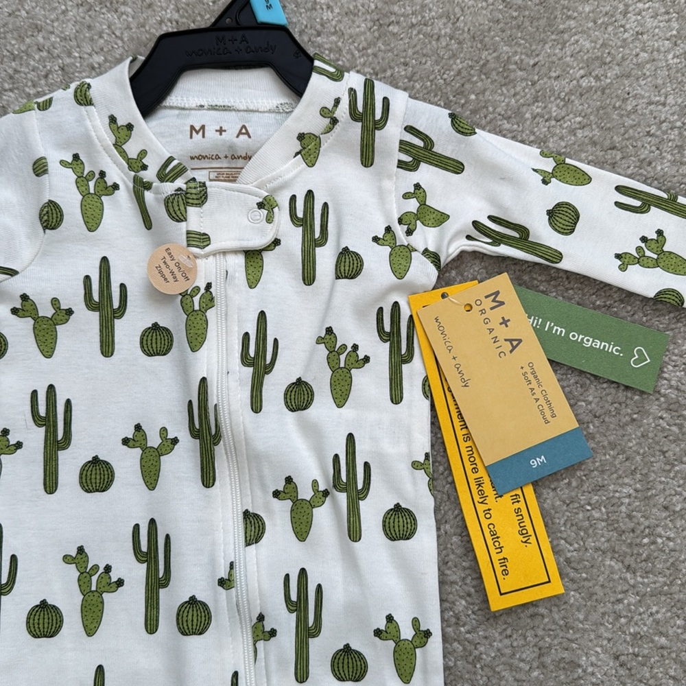 cactus infant two way zipper onesie - Picture 3 of 6